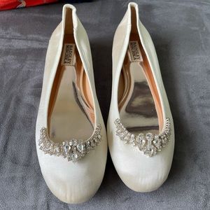 Badgley Mischka Bridal Wendy Jewel Ballet Flats 8M